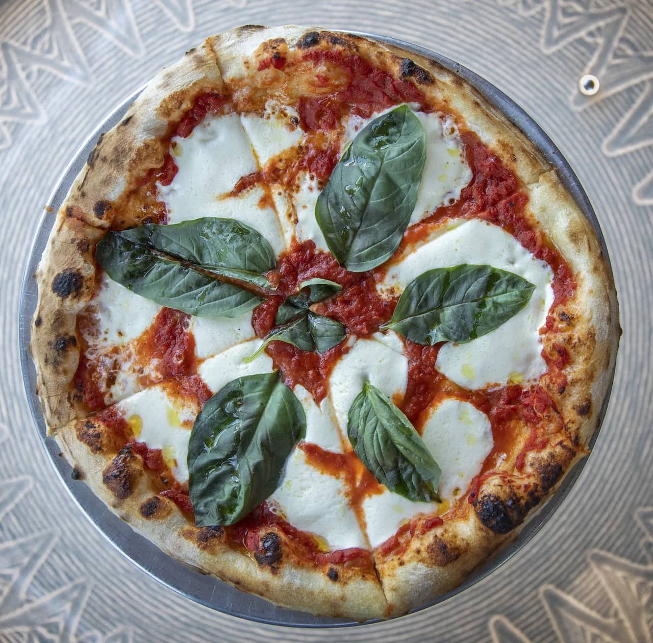 Hand-stretched Margherita pizza at South of Shaw Beer Company in downtown Fresno